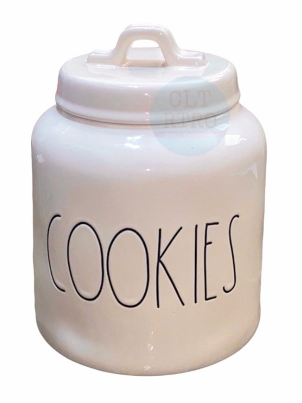 Rae Dunn • COOKIES Chubby OG Ceramic Jar w Lid